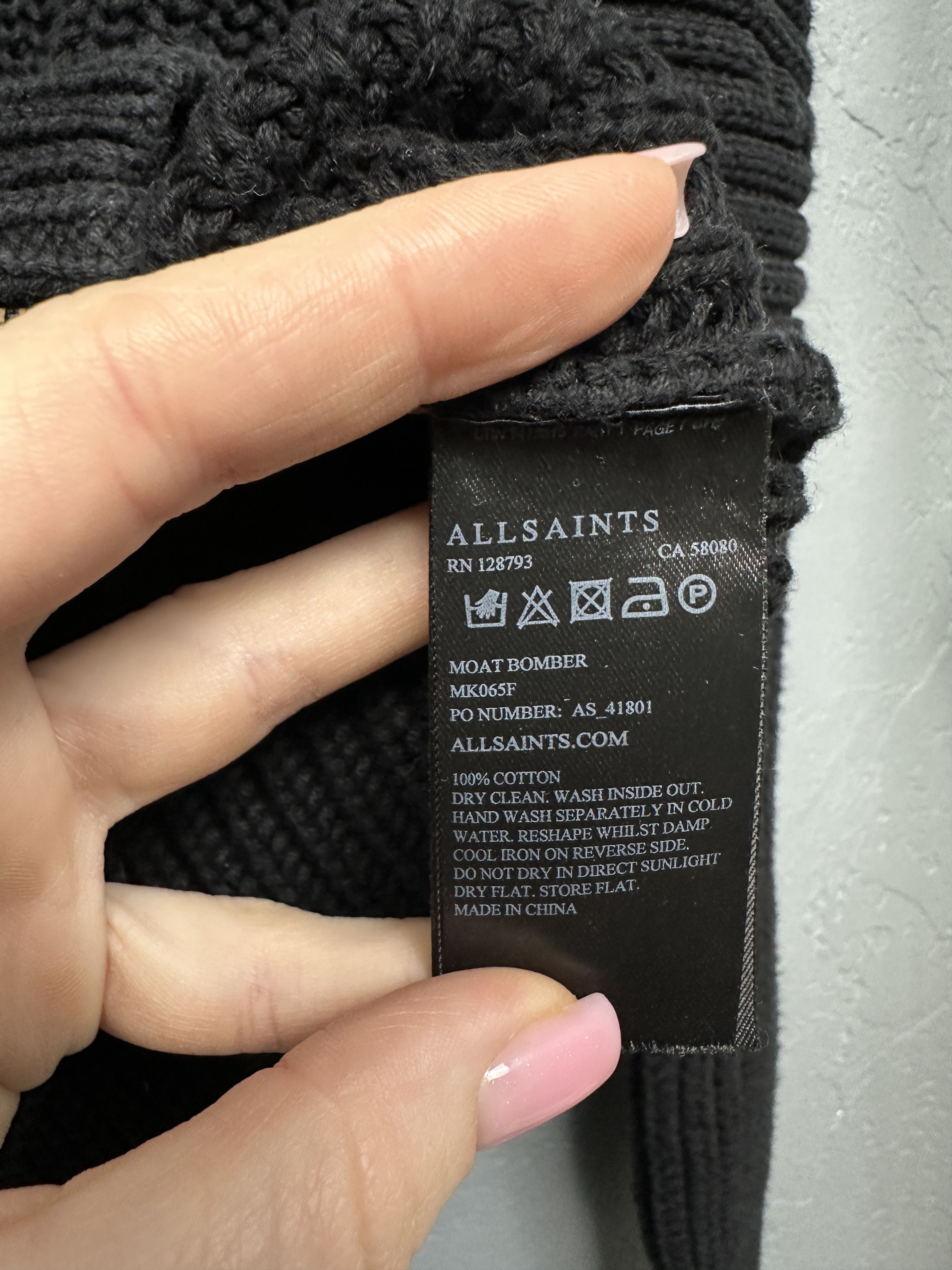 Allsaints Allsaints Mens Moat Knit Bomber Sweater Size US XS / EU 42 / 0 - 4 Thumbnail