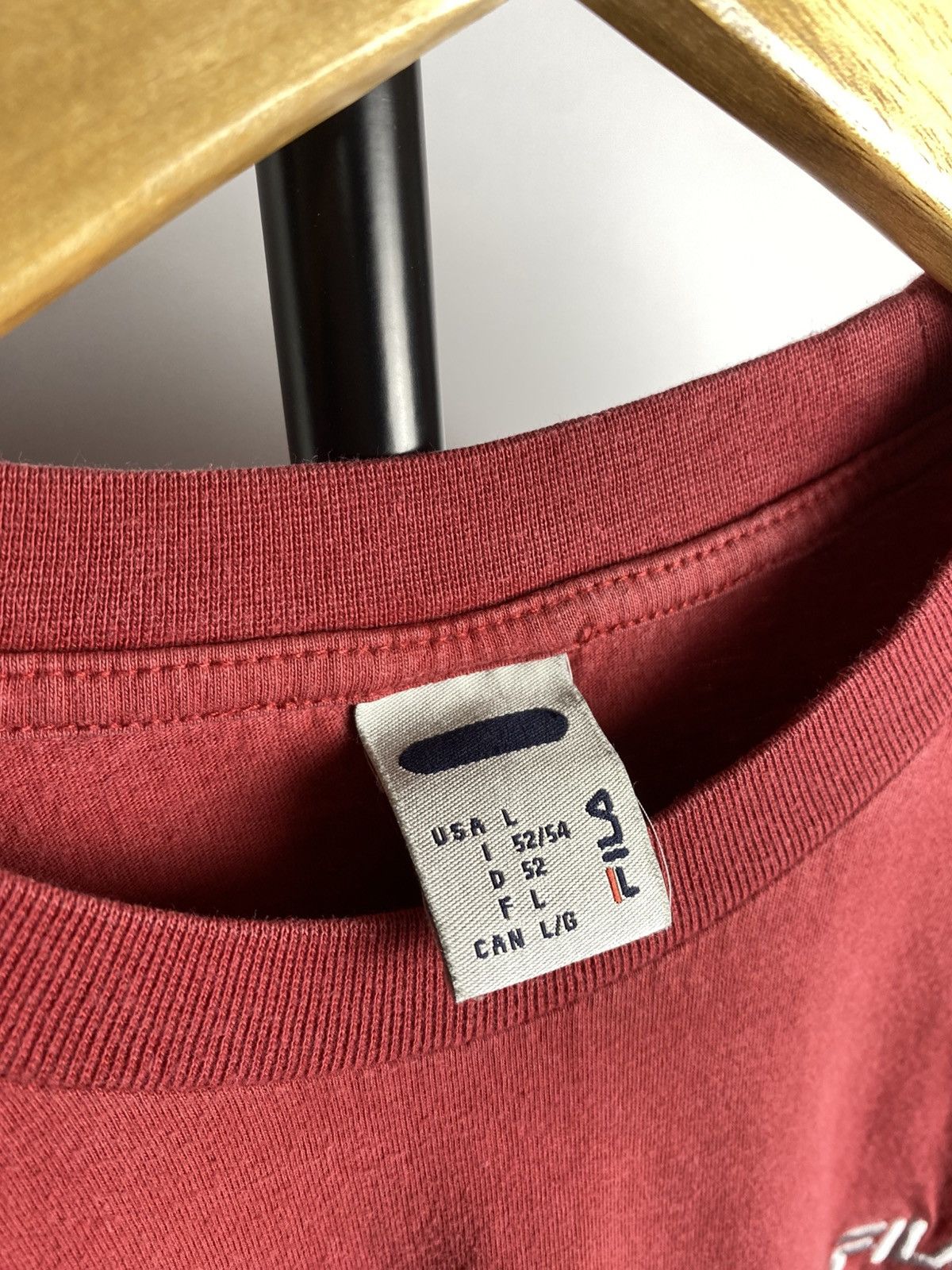 Fila × Vintage Vintage 90s FILA Faded Blank Tee shirt Y2K rare Size US L / EU 52-54 / 3 - 4 Thumbnail