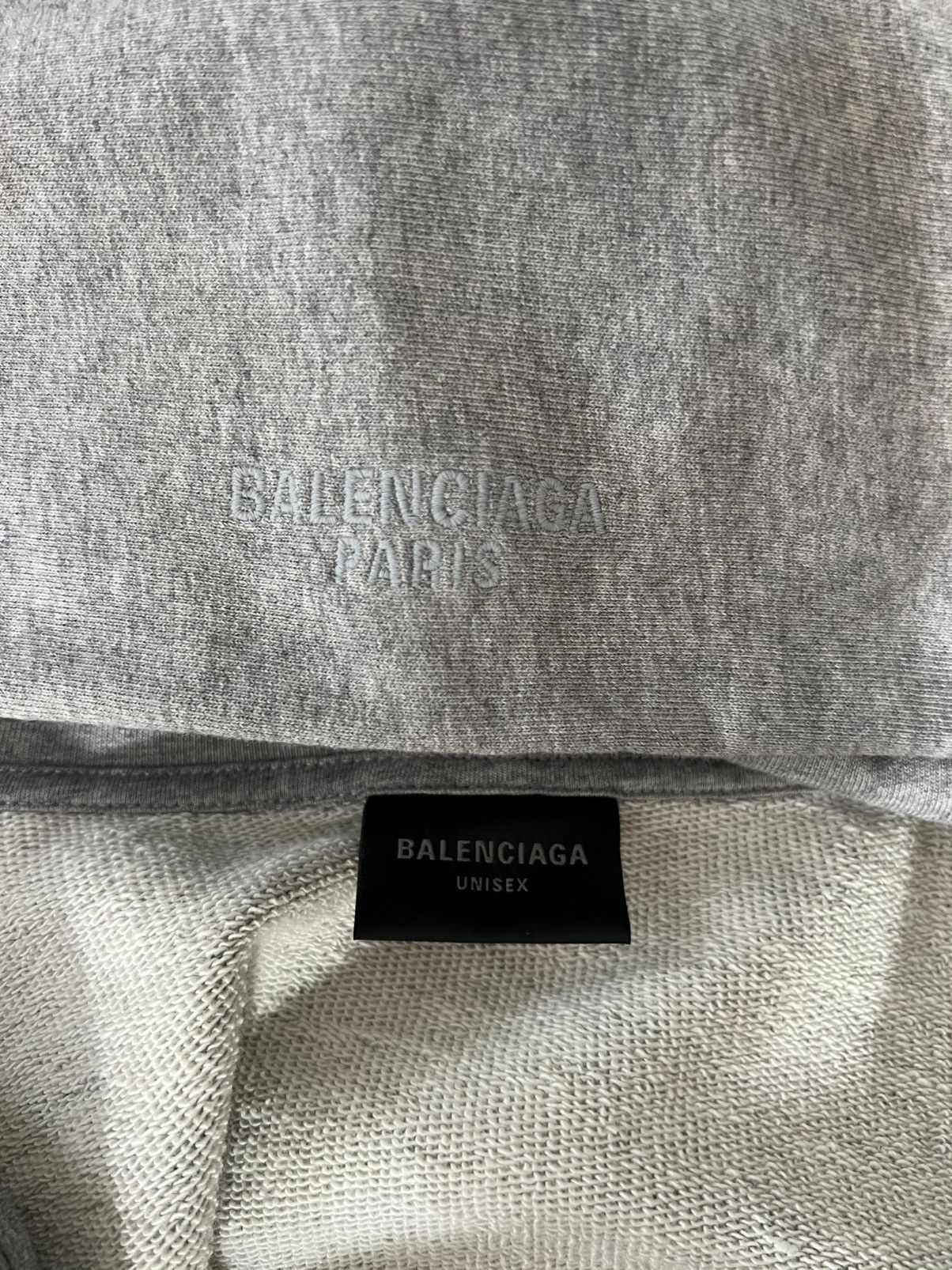Balenciaga Faded Worn Out Effect Cotton Zip Hoodie in Grey Size US XXL / EU 58 / 5 - 4 Thumbnail