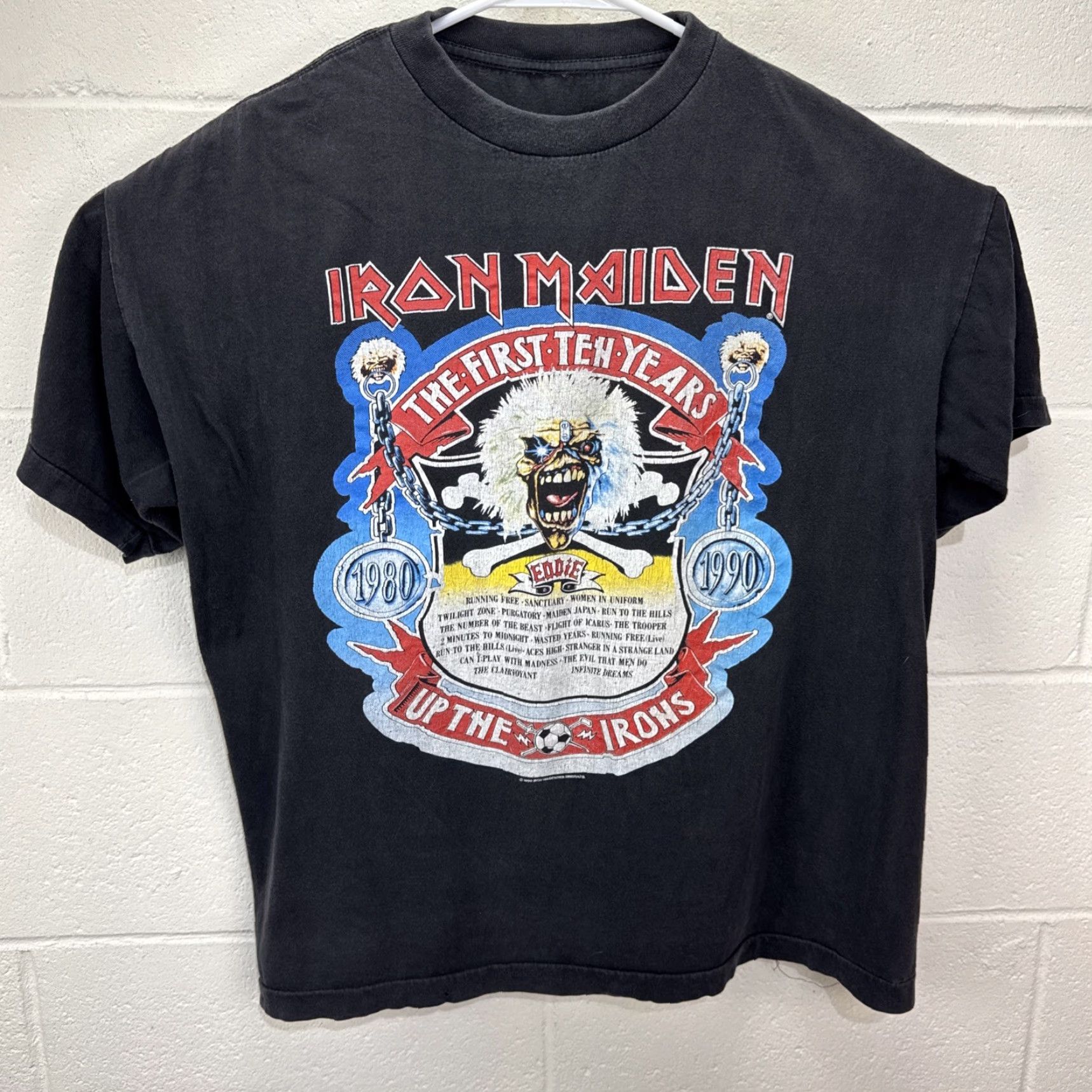Vintage VINTAGE Iron Maiden 1990s T Shirt Men Large Rock Band 90s Graphic Print Size US L / EU 52-54 / 3 - 2 Thumbnail