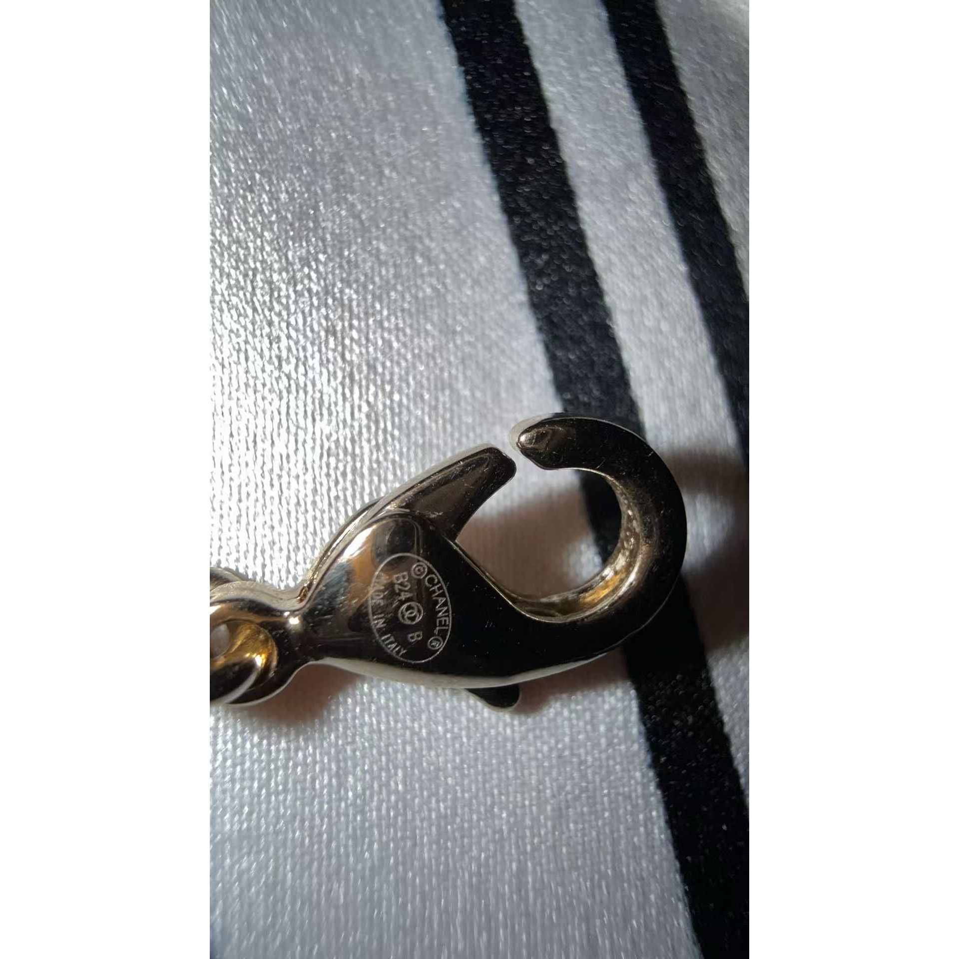 Chanel Chanel Authentic Gold-Plated Crystal Logo Pendant Necklace Size ONE SIZE - 6 Thumbnail