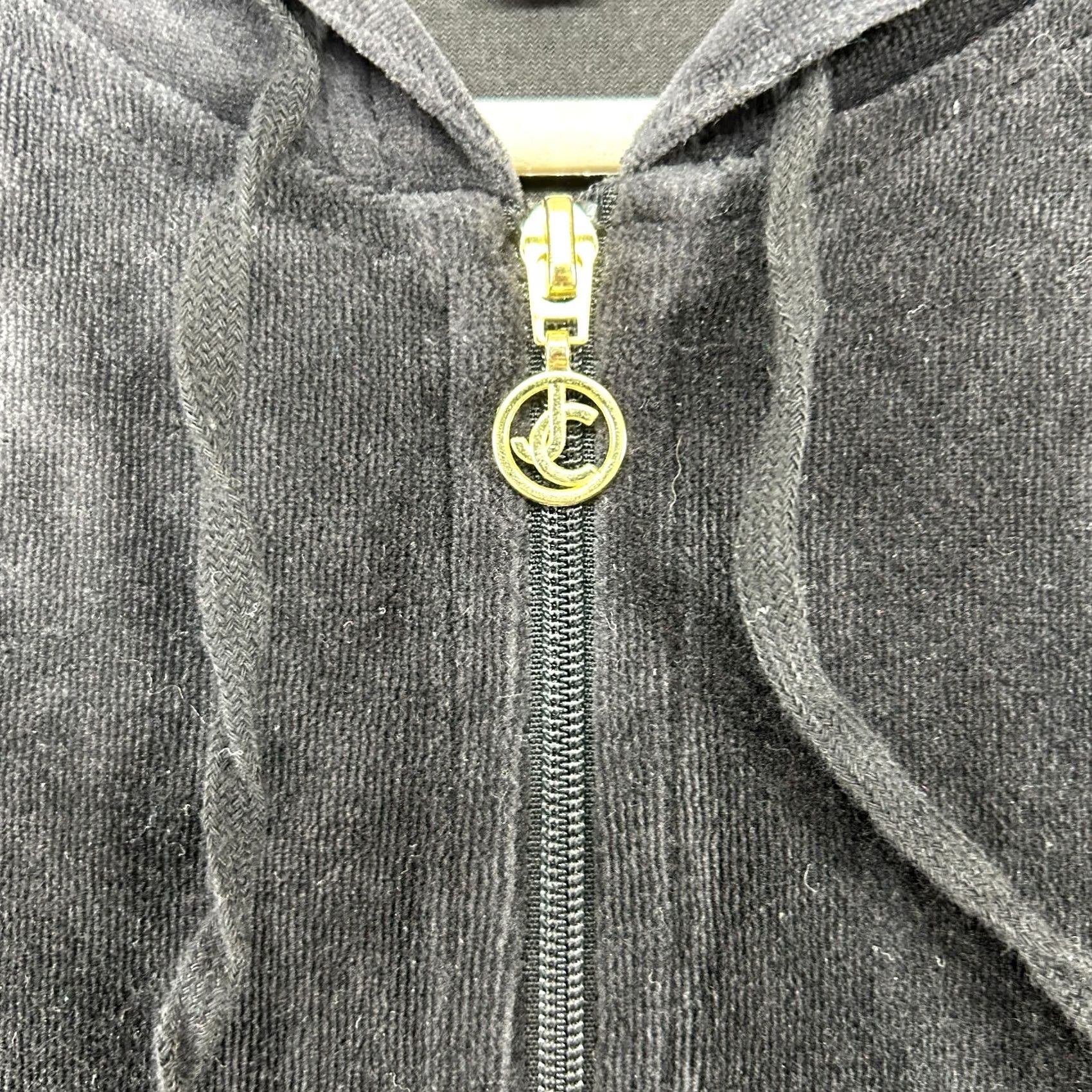 Juicy Couture Juicy Couture Hoodie Womens M Black Full Zip Velour Velvet Y2K Style Blank Size M / US 6-8 / IT 42-44 - 4 Thumbnail