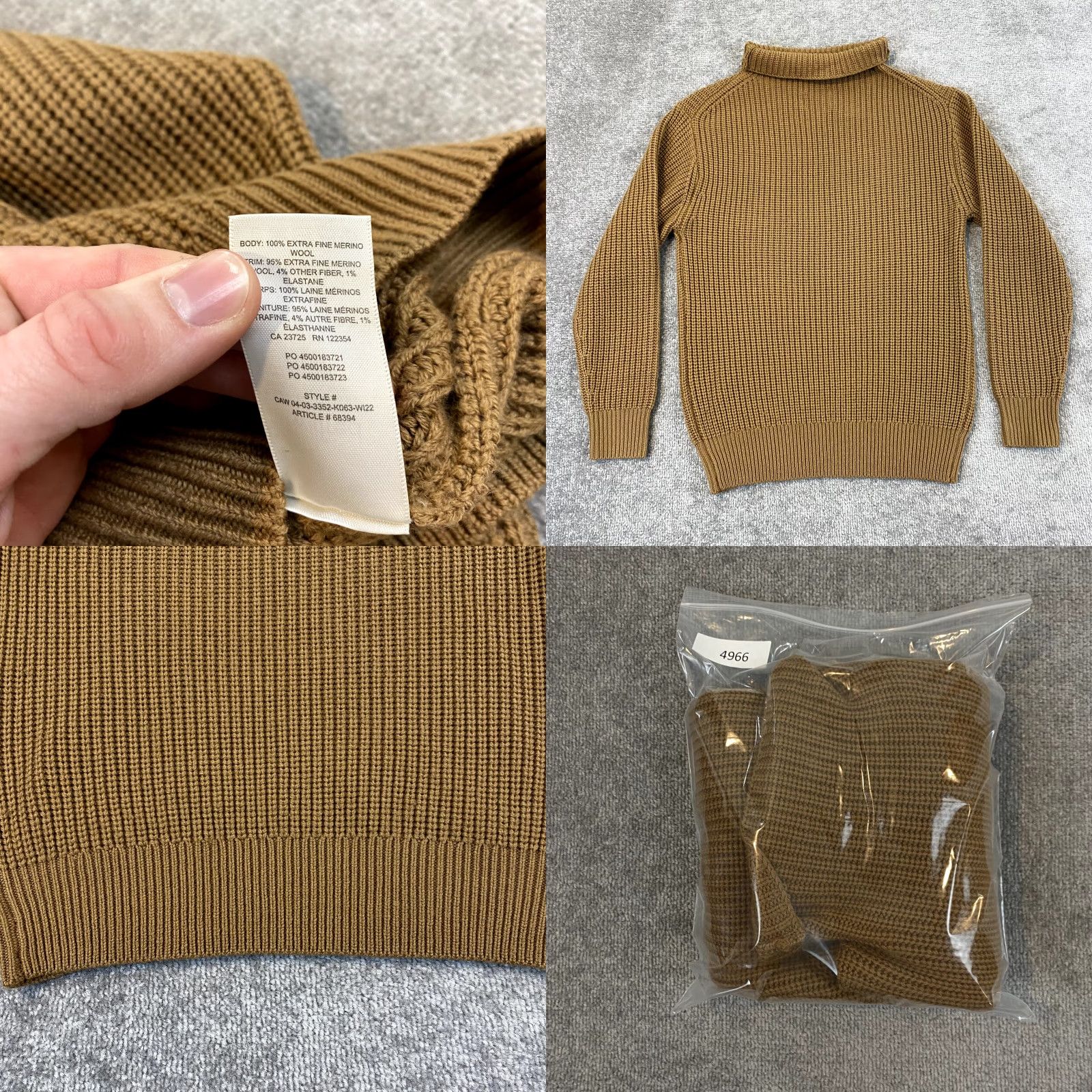 Vintage ARITZIA Wilfred Wool Sweater Womens XS Brown Turtleneck Pullover Fine Merino Size XS / US 0-2 / IT 36-38 - 8 Thumbnail