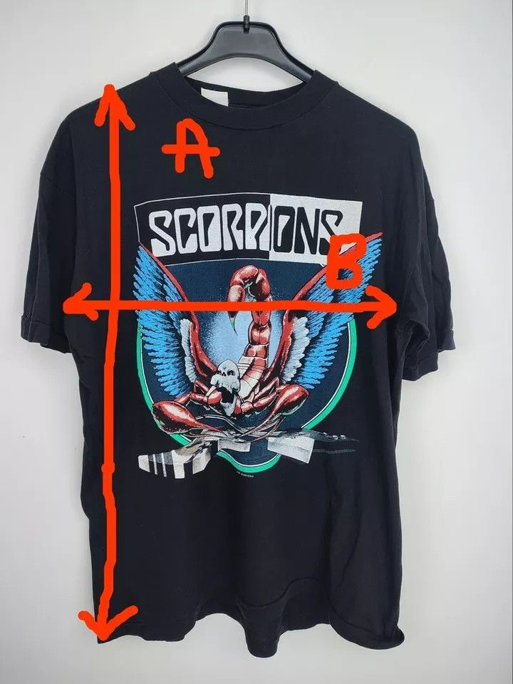 Vintage Scorpions Vintage T Shirt 1990 Crazy World Tour Concert Size US XL / EU 56 / 4 - 10 Thumbnail