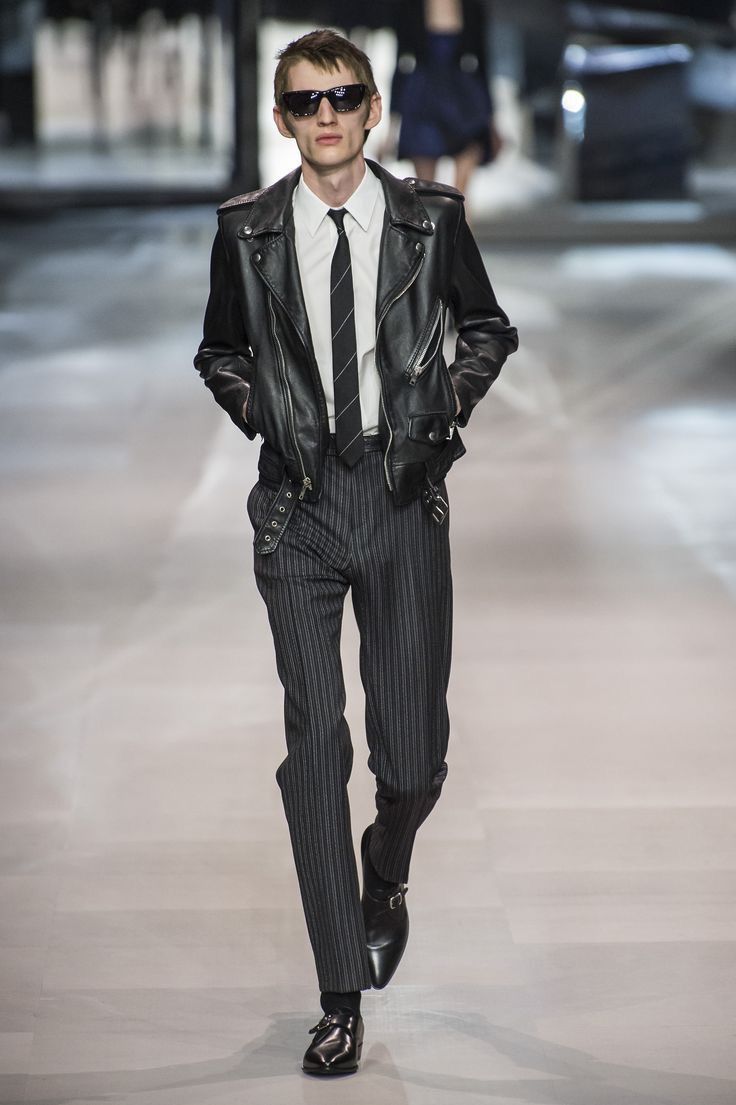 Celine × Hedi Slimane Grail — Celine SS19 biker leather jacket runway Size US S / EU 44-46 / 1 - 3 Thumbnail