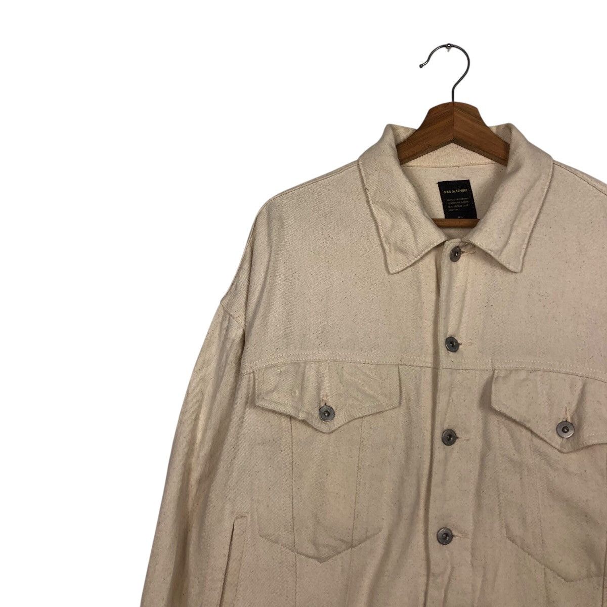 Japanese Brand 📌Vintage Denim Jacket Biker Rag Machine Cargo Pockets Size US M / EU 48-50 / 2 - 8 Thumbnail
