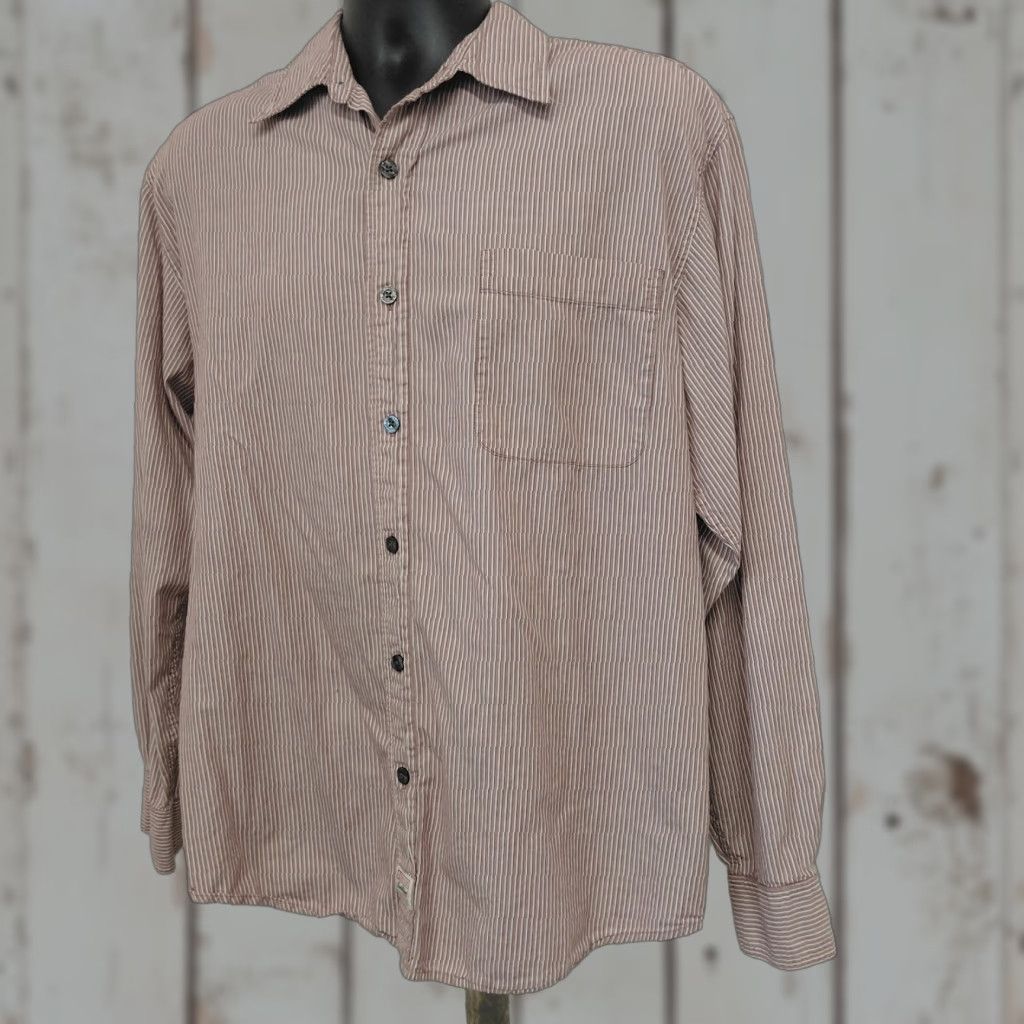 Levi's Levi’s Shirt Men’s L Burgundy & Ivory Long Sleeve Button-Up Casual, Workwear, Travel Size US L / EU 52-54 / 3 - 1 Thumbnail