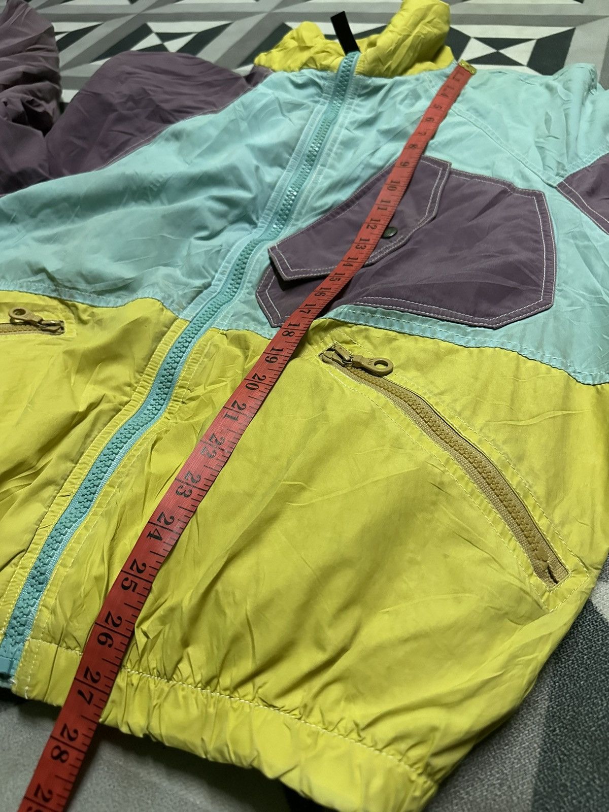 Nordica multicolor bomber jacket zipped riri