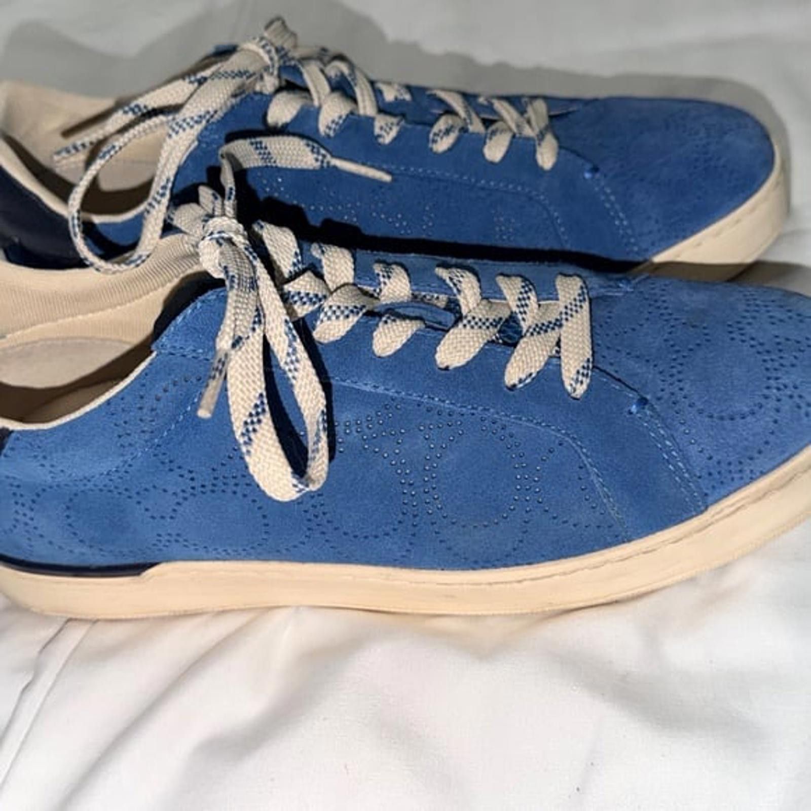 Coach Coach Mens Clip Perforated Low Top Sneaker 9D Bright/Cobalt Size US 9 / EU 42 - 3 Thumbnail