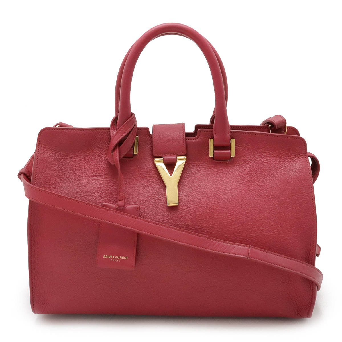 Yves Saint Laurent Yves Saint Laurent Saint Laurent Paris Leather Y Ligne Petit Cabas 2way Bag 311210 Leather Shoulder Bag 311210 Size ONE SIZE - 1 Thumbnail
