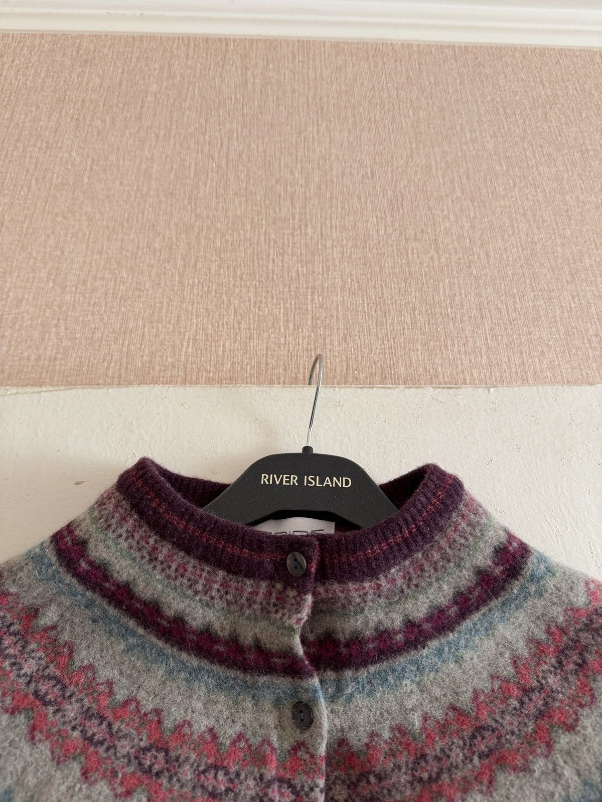 Other Vintage Eribe of Scotland Alpine Women’s Cardigan Old Rose Size S / US 4 / IT 40 - 7 Thumbnail
