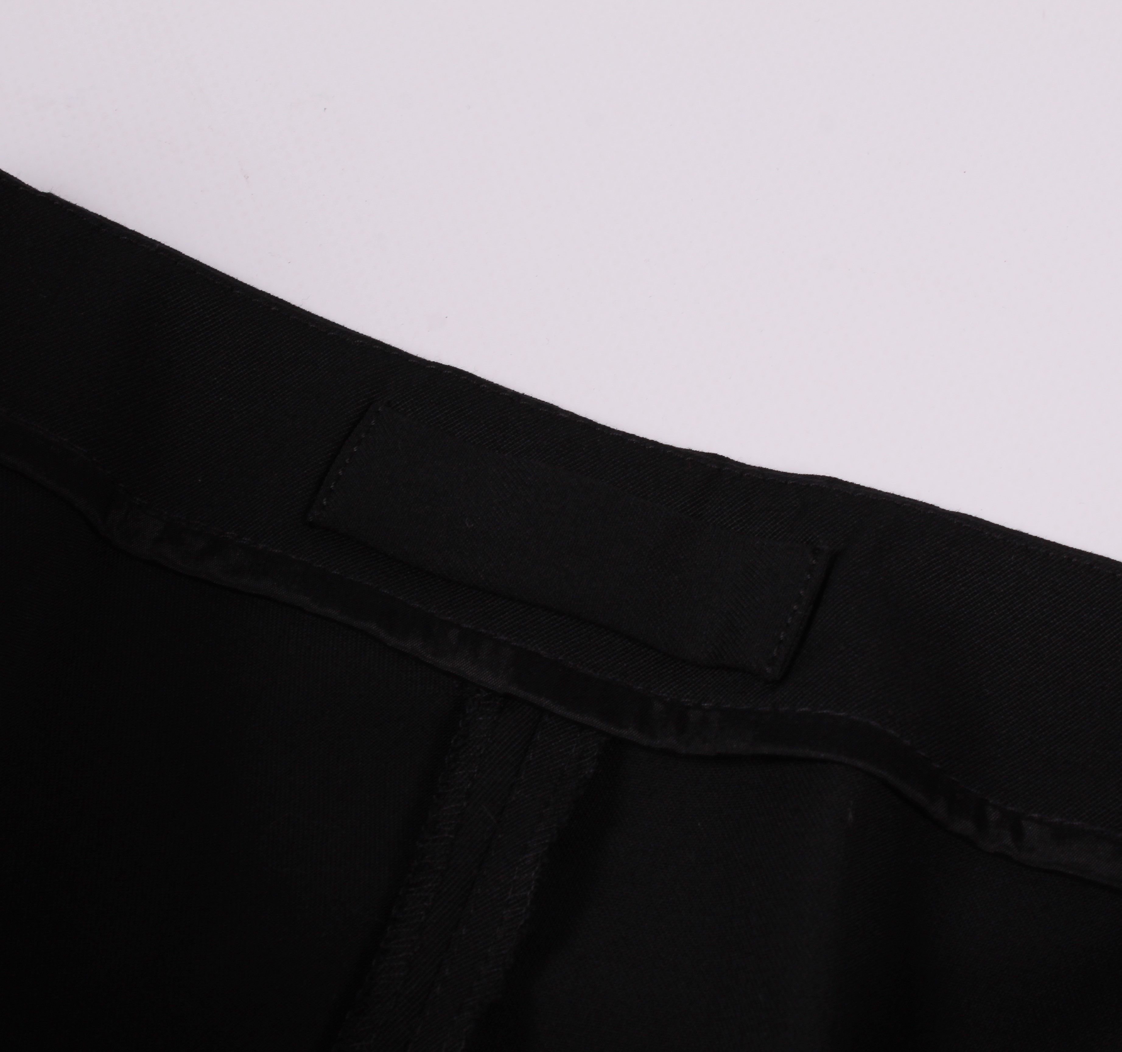 Prada Prada Black Tab Wool Leather Trousers Pants Size 32" / US 10 / IT 46 - 6 Thumbnail