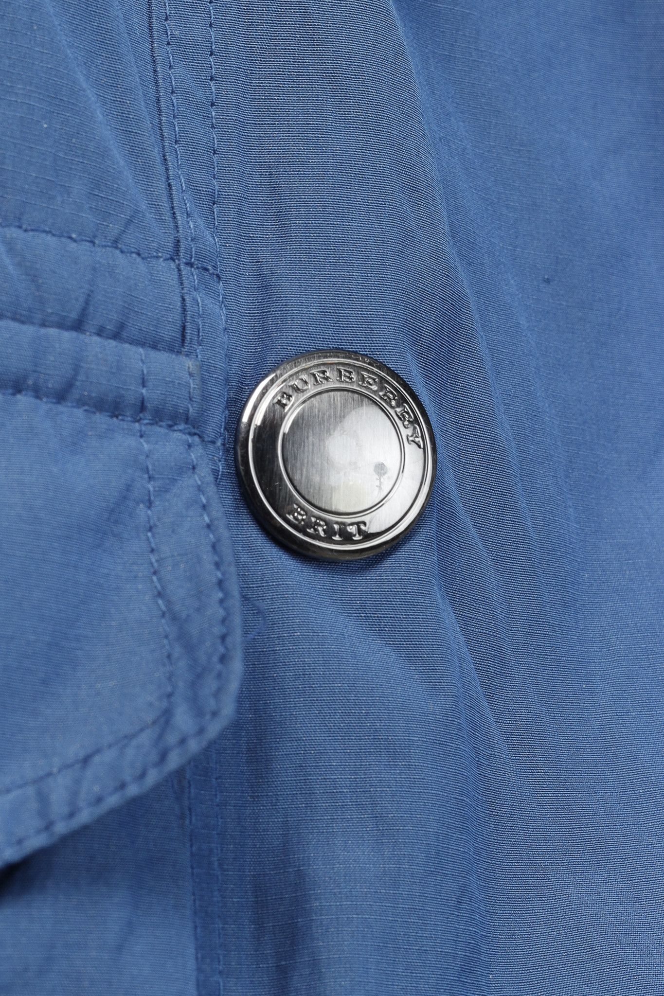 Burberry Burberry Brit Blue Double-Breasted Belted Short Rain Coat Size S / US 4 / IT 40 - 10 Thumbnail