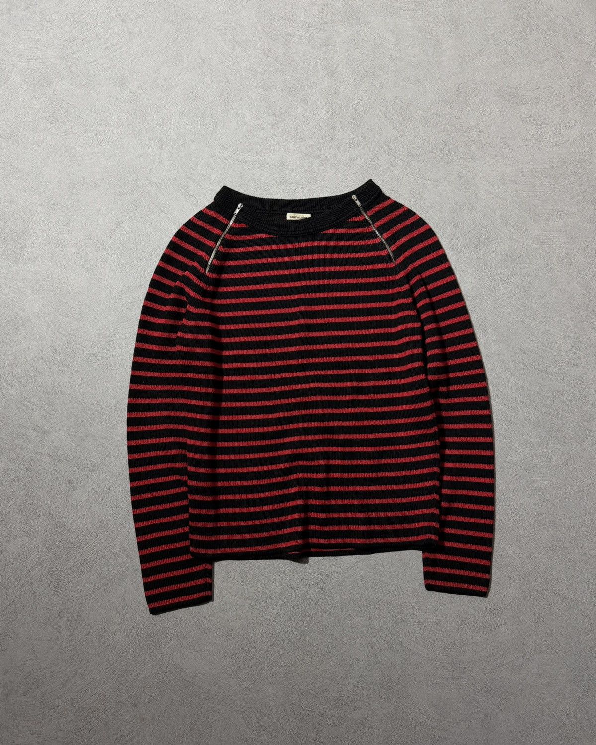 Saint Laurent Paris Saint Laurent 15FW Double Zip Stripe Knit Size US M / EU 48-50 / 2 - 3 Thumbnail
