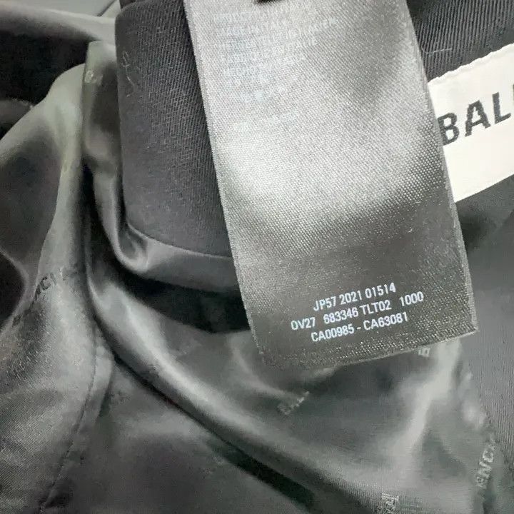 Balenciaga Balenciaga Black Logo Lapel Blazer Women's 0079-2507 Size M / US 6-8 / IT 42-44 - 5 Thumbnail