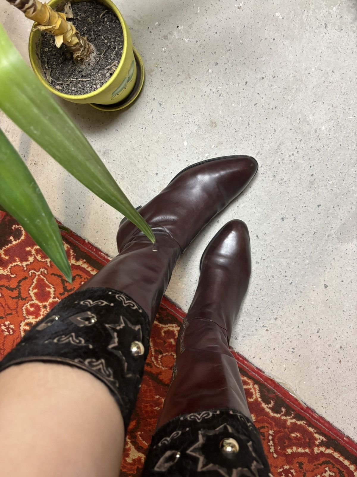 Designer × Roberto Botticelli × Vintage Vintage brown Roberto Botticelli handmade leather boots Size US 7 / IT 37 - 2 Thumbnail