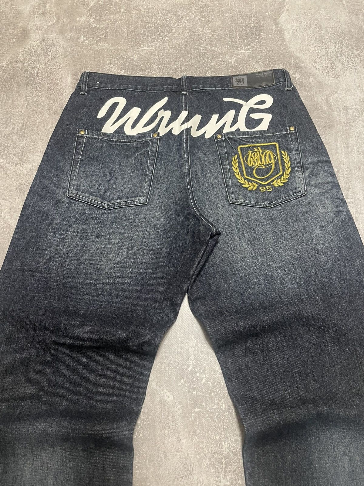 Vintage × Wrung Vintage Wrung Division King Embroidered y2k Buggy Jeans Size US 36 / EU 52 - 2 Thumbnail