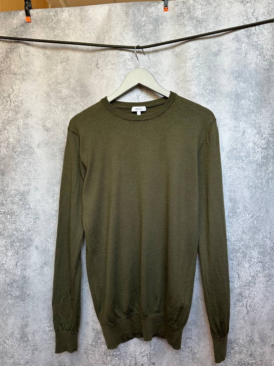 Reiss Reiss Hart Crew Wool Jumper Green LS Pullover Sweater Size US L / EU 52-54 / 3 - 2 Thumbnail