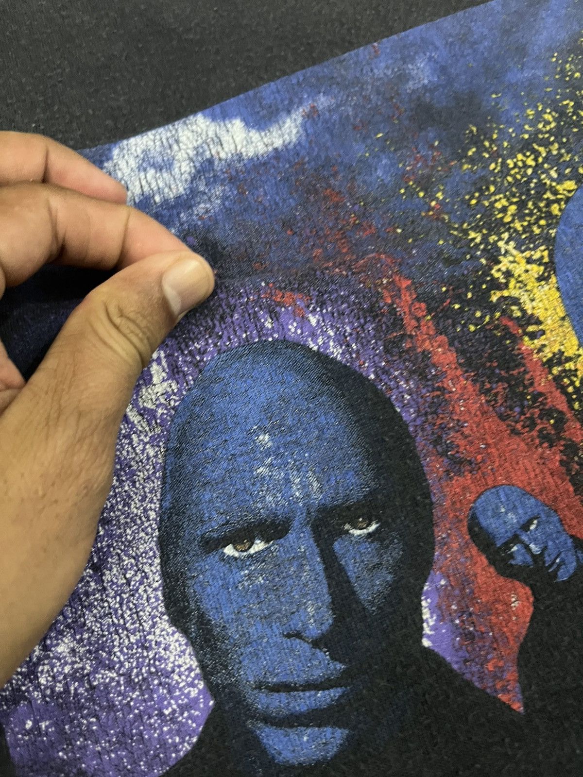 Rap Tees 🔥CRAZY OVERSIZED 90s SUNFADED Blue Man Group By James Porto Size US XL / EU 56 / 4 - 10 Thumbnail