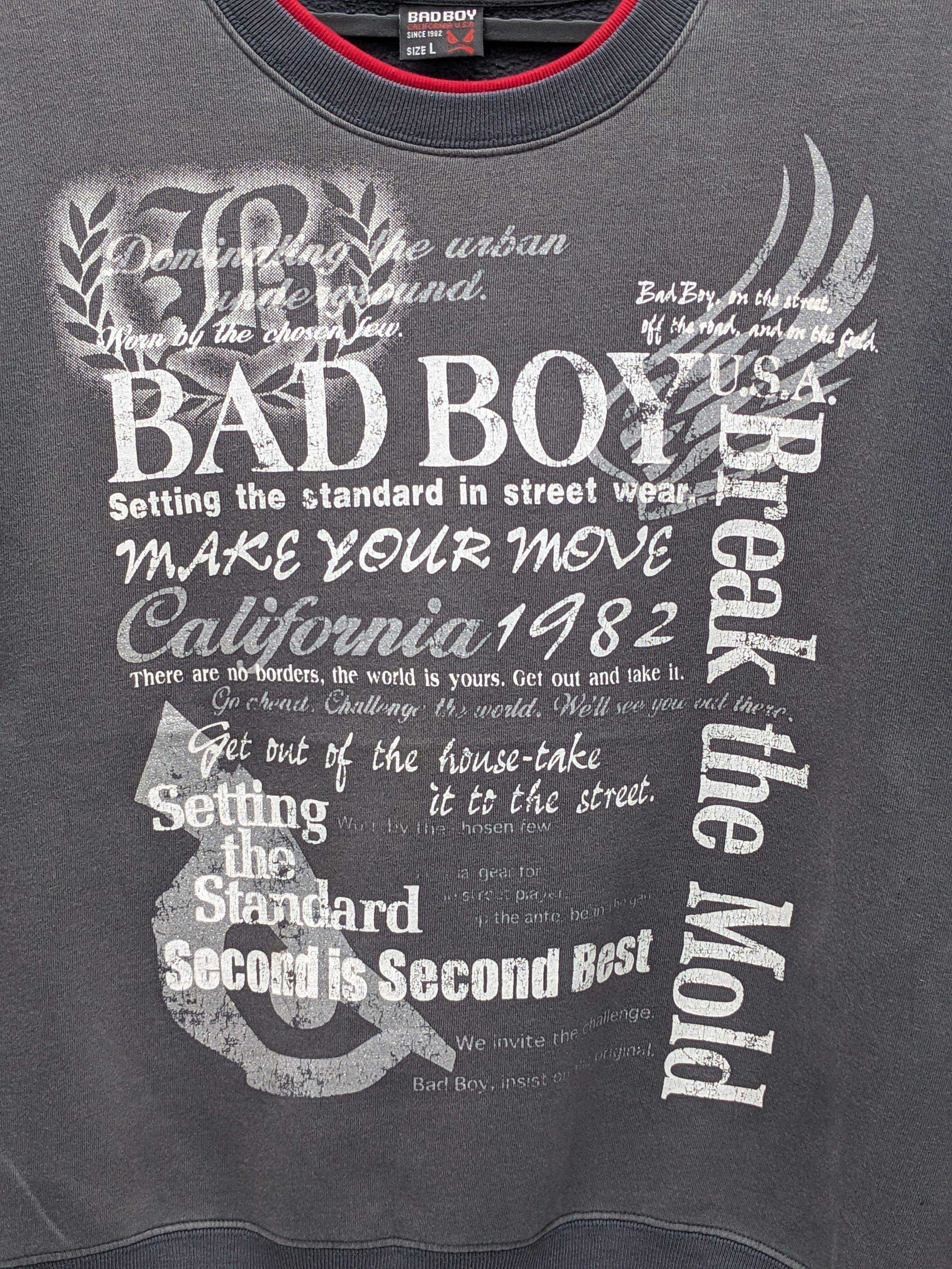 California Arts. Vintage BAD BOY California Graphic Sweatshirt Size US L / EU 52-54 / 3 - 3 Thumbnail