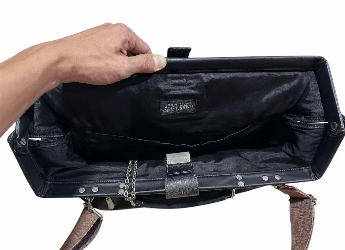 Gaultier Homme Objet × Jean Paul Gaultier 🔥Vintage Jean Paul Gautier Doctor Bag Leather Boston Bag JPG Size ONE SIZE - 15 Thumbnail