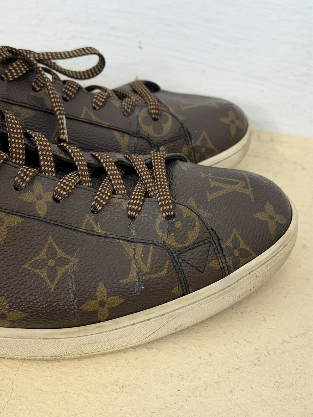 Louis Vuitton Louis Vuitton Leather Brown Low-Top Men‘s Sneakers Size 43 Size US 8.5 / EU 41-42 - 10 Thumbnail