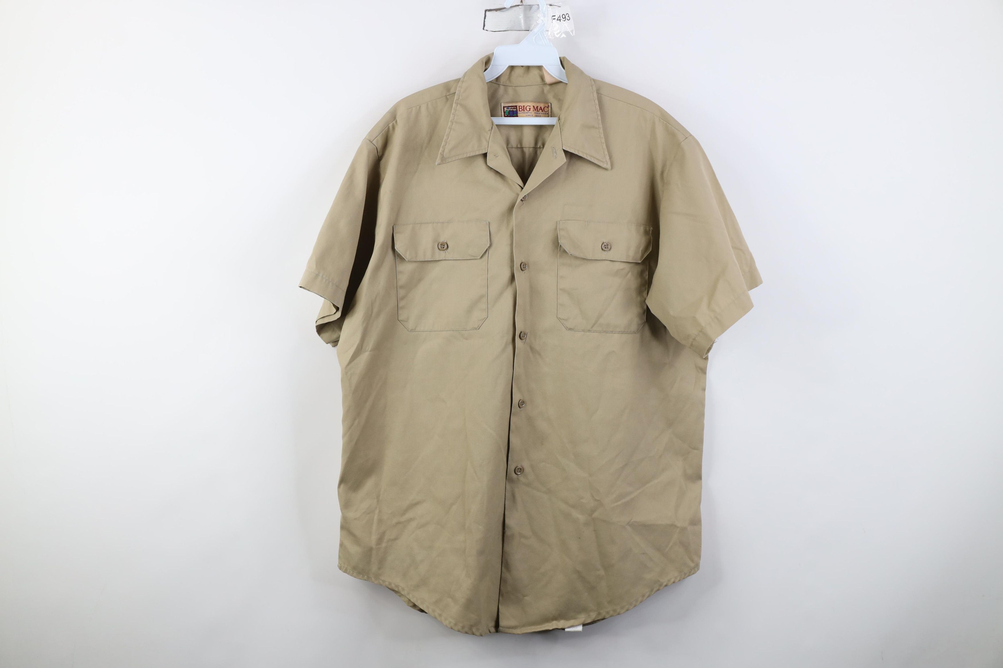 Vintage Vintage 80s 90s Big Mac Workwear Mechanic Button Shirt USA Size US L / EU 52-54 / 3 - 1 Thumbnail
