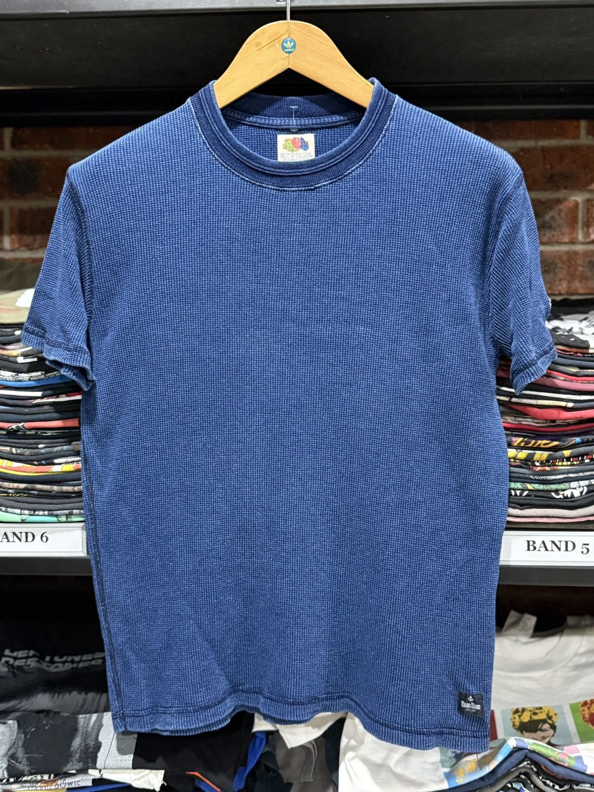 Blue Blue Japan × Fruit Of The Loom × Indigo Vintage Blue Blue Fruit Of The Loom Indigo Waffle Knit tee Size US M / EU 48-50 / 2 - 1 Thumbnail