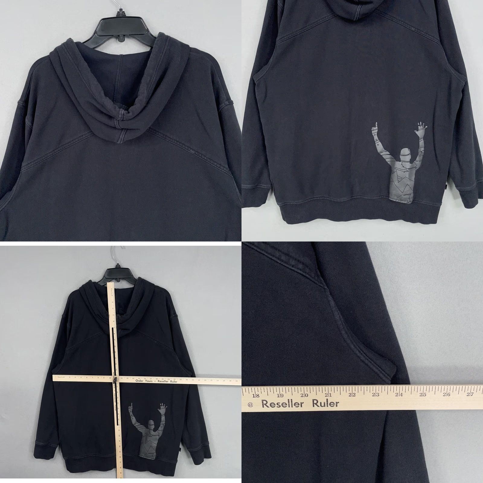 Jordan Brand Jordan Hoodie Mens XL Black Full Zip Sweatshirt Jumpman Logo Graphic Y2K Jacket Mens Front Zip Hoodie Sports Brand Jordan Size US XL / EU 56 / 4 - 8 Thumbnail