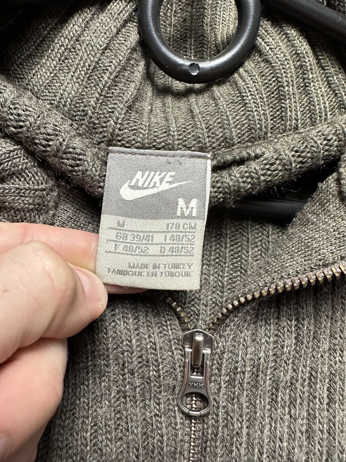 Nike × Vintage Vintage Nike zip sweater rare knitted size M logo Size US M / EU 48-50 / 2 - 6 Thumbnail