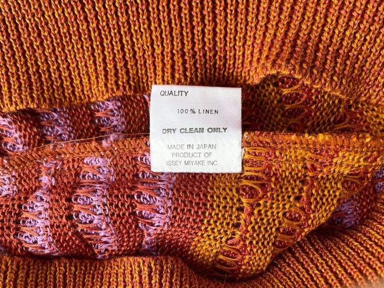 Issey Miyake Issey Miyake Orange-red linen knitted sweater Size M / US 6-8 / IT 42-44 - 9 Thumbnail