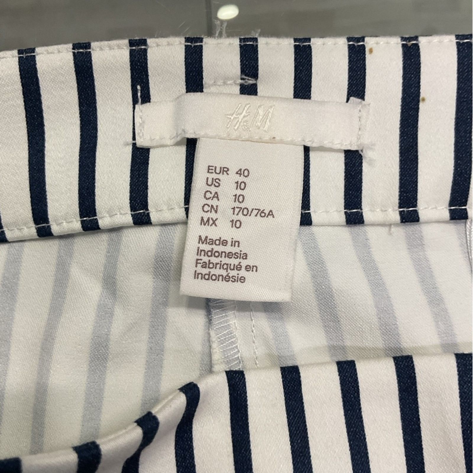 H&M H&M Women’s Striped White Pants Size 32" / US 10 / IT 46 - 3 Thumbnail