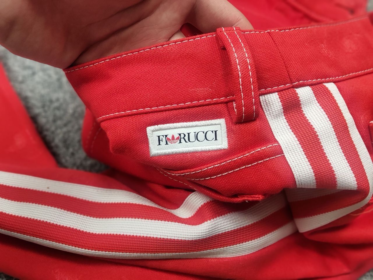 Adidas Adidas Originals x Fiorucci Retro 3-Stripe Red Track Pants Size 30" / US 8 / IT 44 - 13 Thumbnail