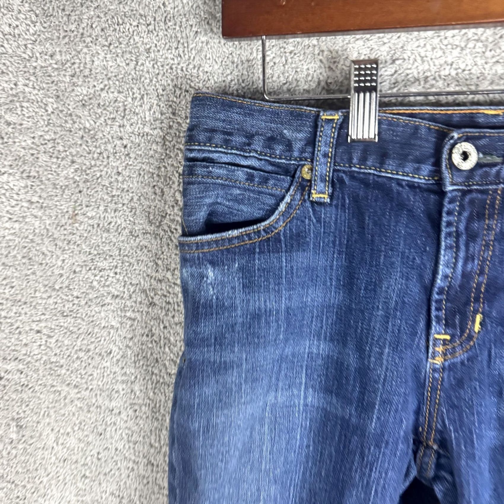 Vintage Polo Jeans Company Jeans Bootcut Womens 4 Blue Kelly Wide Hem Stretch Denim Midwest Blue Bootcut Womens 4 Jeans Size 27" / US 4 / IT 40 - 2 Thumbnail