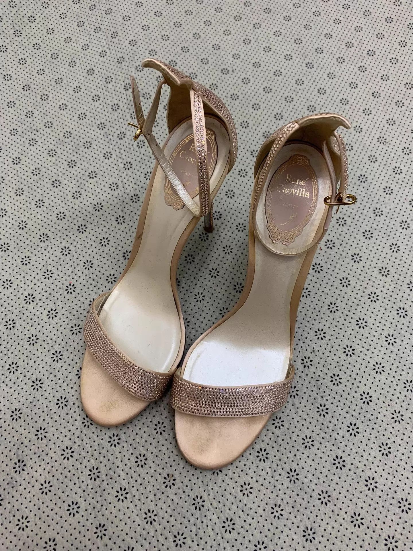 Rene Caovilla Rene Caovilla Pink Pave One-Strap Heels 40 New Size US 9.5 / IT 39.5 - 1 Thumbnail