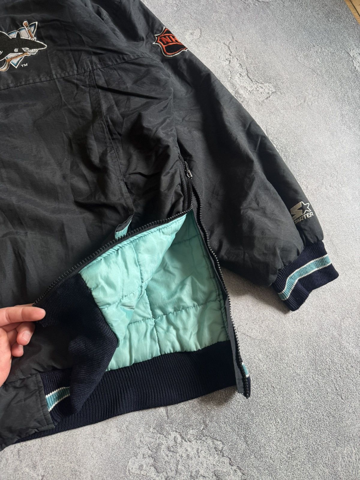 Starter Starter XL San Jose Sharks 🦈 NHL vintage bomber jacket zip Size US XL / EU 56 / 4 - 14 Thumbnail