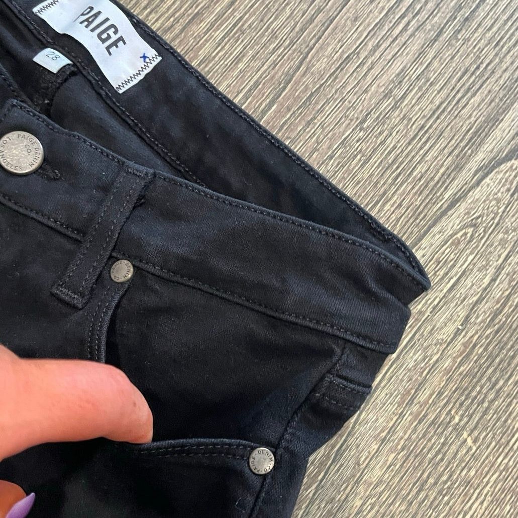 Paige Paige Verdugo Ultra Skinny Jeans Mid-Rise Black Size 28 Size 28" / US 6 / IT 42 - 5 Thumbnail