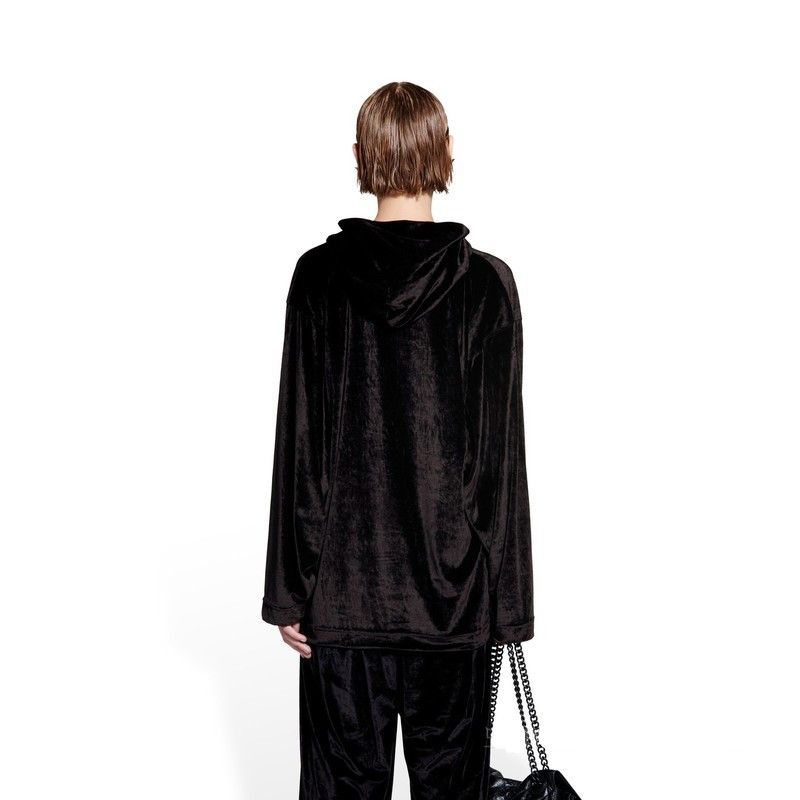 Balenciaga o1mt1gz1224 Hoodie Oversized in Black Size XS / US 0-2 / IT 36-38 - 5 Thumbnail