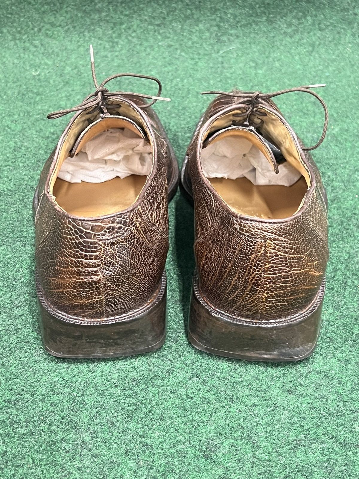 Belvedere Belvedere Genuine Ostrich Leather Oxford Shoes Size US 11 / EU 44 - 5 Thumbnail