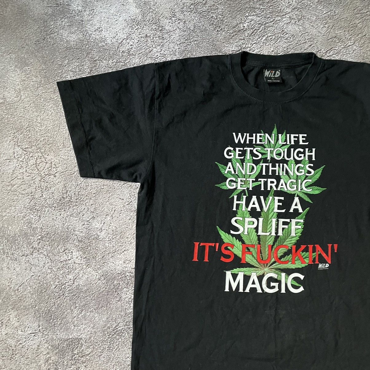 Gildan Vintage Y2K ADULT “ SMOKE FUCKING WEED DRUGS “ FUNNY TEE Size US L / EU 52-54 / 3 - 4 Thumbnail