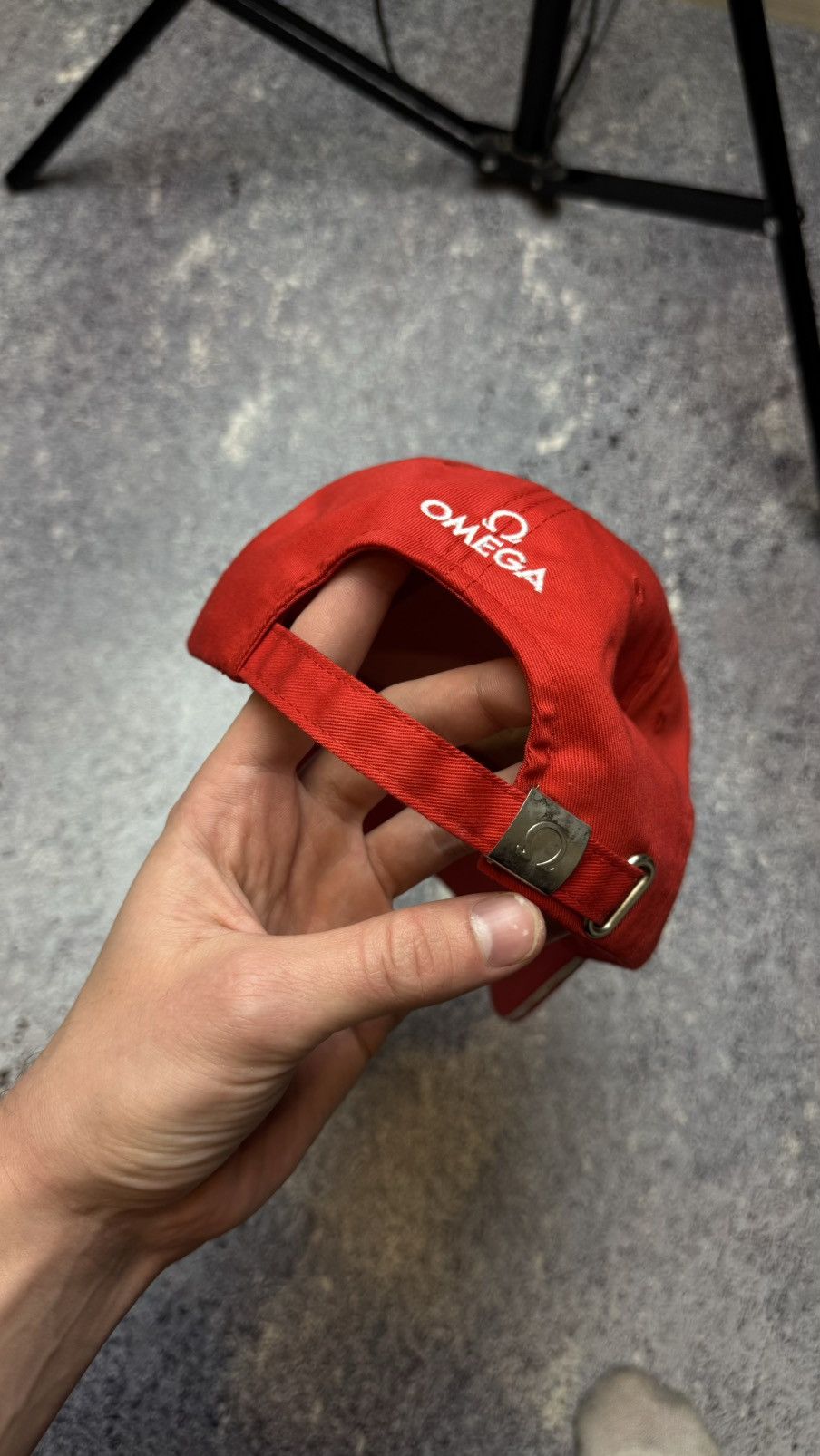 Omega × Vintage OMEGA CAP RED/WHITE EMBROIDERED ADJUSTABLE CAP Size ONE SIZE - 6 Thumbnail