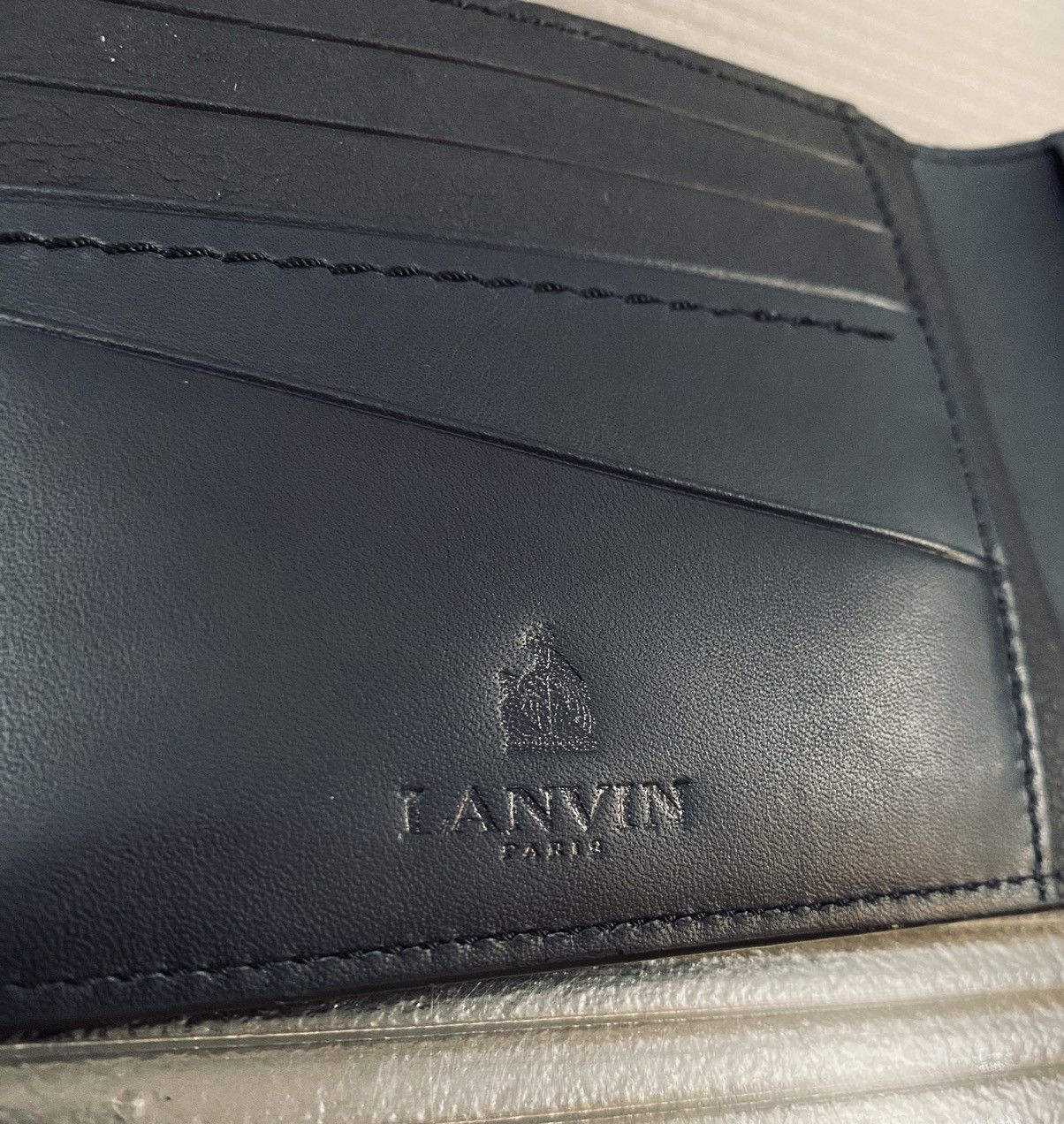 Lanvin Lanvin Paris taurillion leather contrast billfold wallet NEW Size ONE SIZE - 2 Thumbnail