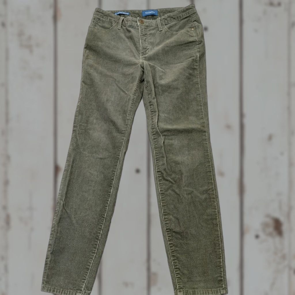 Talbots VINTAGE Talbots Corduroy Pants Womens 6 Sage Green High Waist Jegging Ankle Preppy Pants Womens Regular Straight Green 6 Talbots Mens? Size 28" / US 6 / IT 42 - 1 Thumbnail