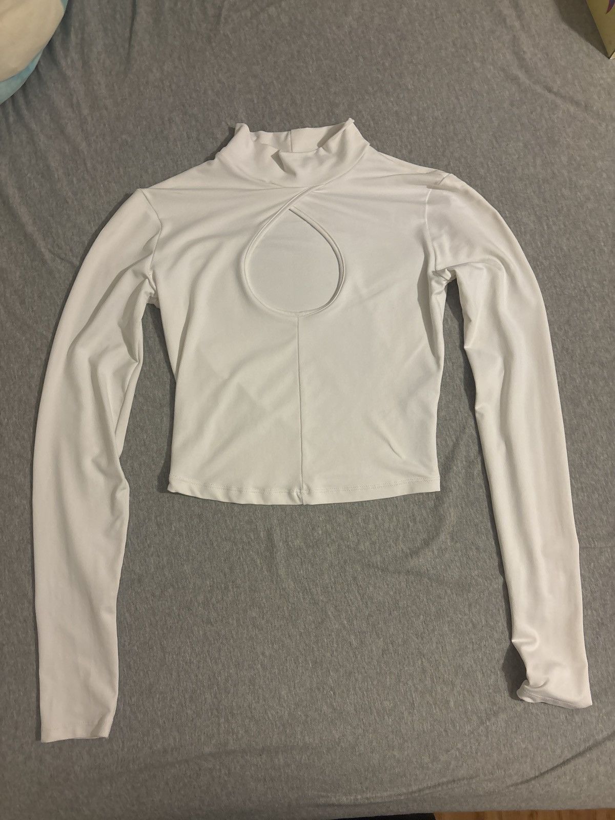 Bershka BERSHKA White long sleeve top Size XS / US 0-2 / IT 36-38 - 1 Thumbnail