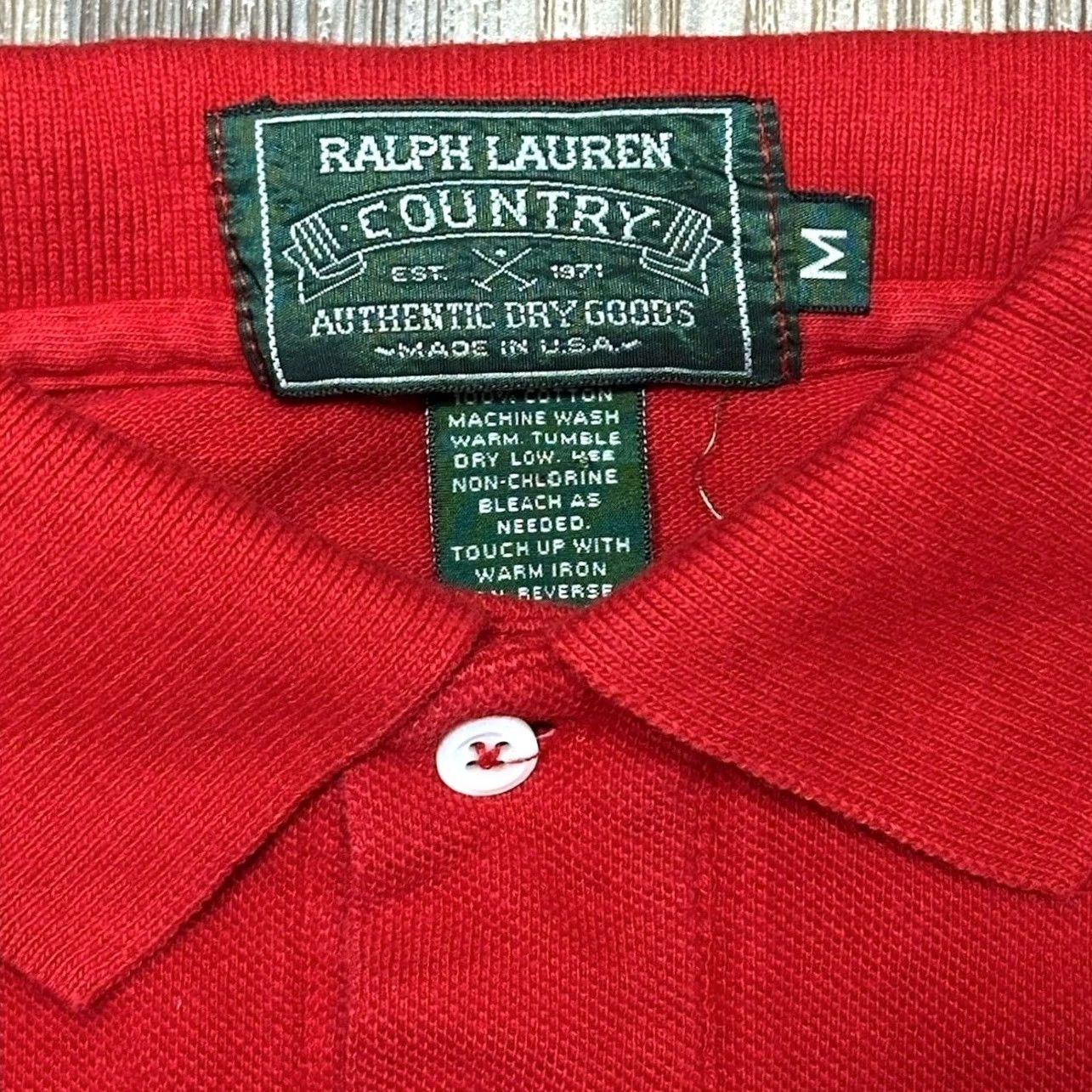 Polo Ralph Lauren Ralph Lauren Country Polo Shirt Men's Sz M Red Solid Cotton Size US M / EU 48-50 / 2 - 4 Thumbnail