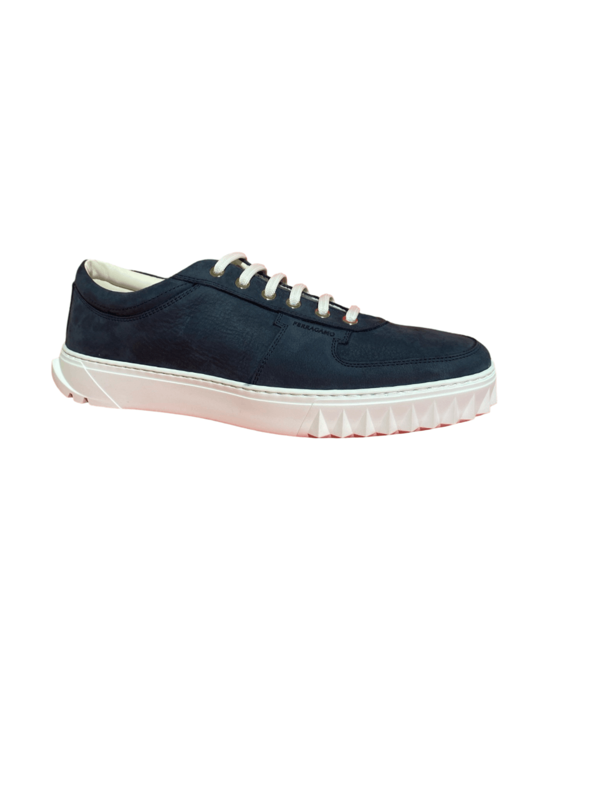 Salvatore Ferragamo o1s1rm1224 Scuby Leather Sneakers in Blue Size US 7 / EU 40 - 1 Preview