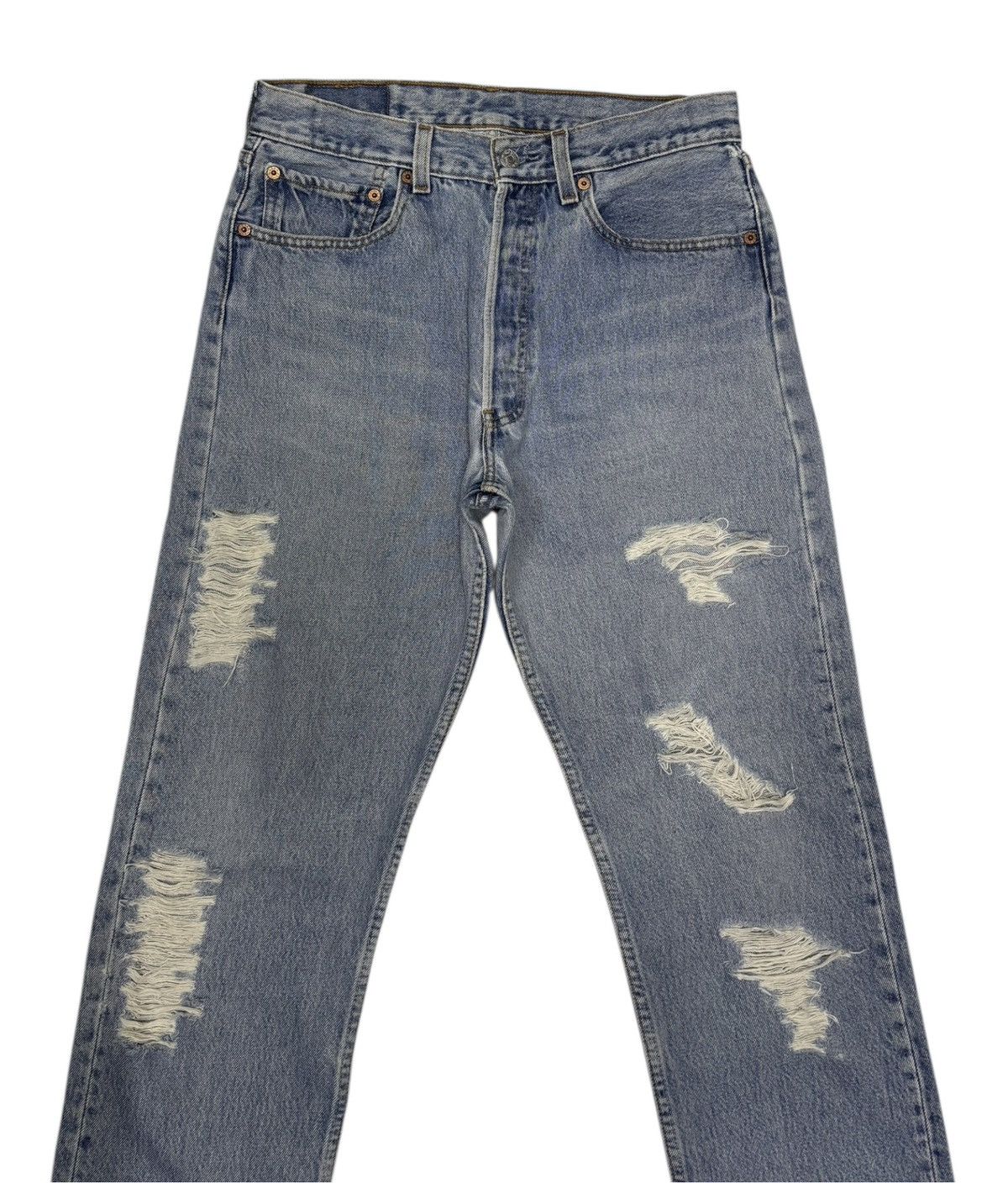 Kapital Vintage Levis 501 Made in Mexico Distressed Denim Jeans Size 30" / US 8 / IT 44 - 5 Thumbnail