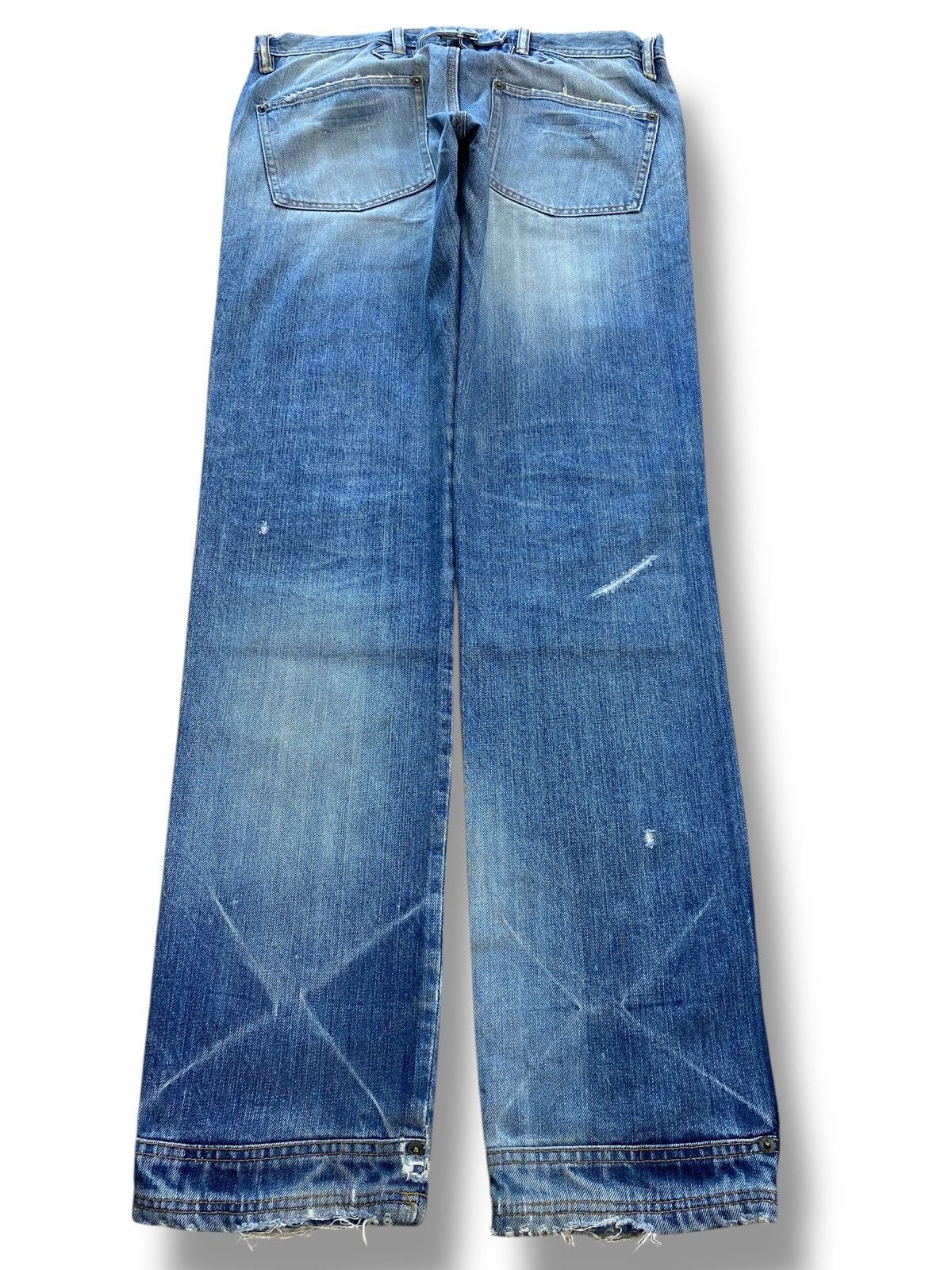 Pledge Pledge Faded Wash Ripped Style Straight Leg Jean Size US 32 / EU 48 - 3 Thumbnail