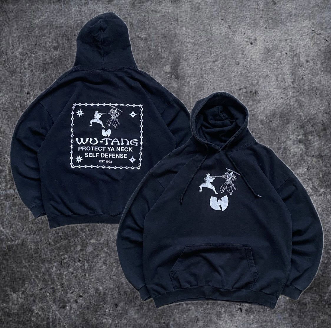 Wu-Tang Clan 🎙️Vintage Faded Wu Tang Clan hoodie Boxy fit Rap Tee Size US M / EU 48-50 / 2 - 1 Thumbnail