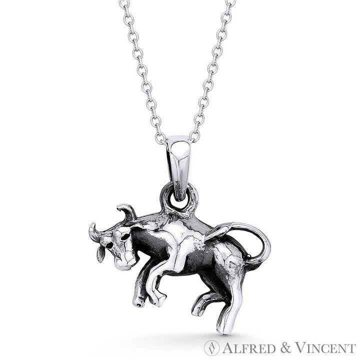 Other Taurus Zodiac Sign Astrology Oxidized Pendant Size ONE SIZE - 1 Preview